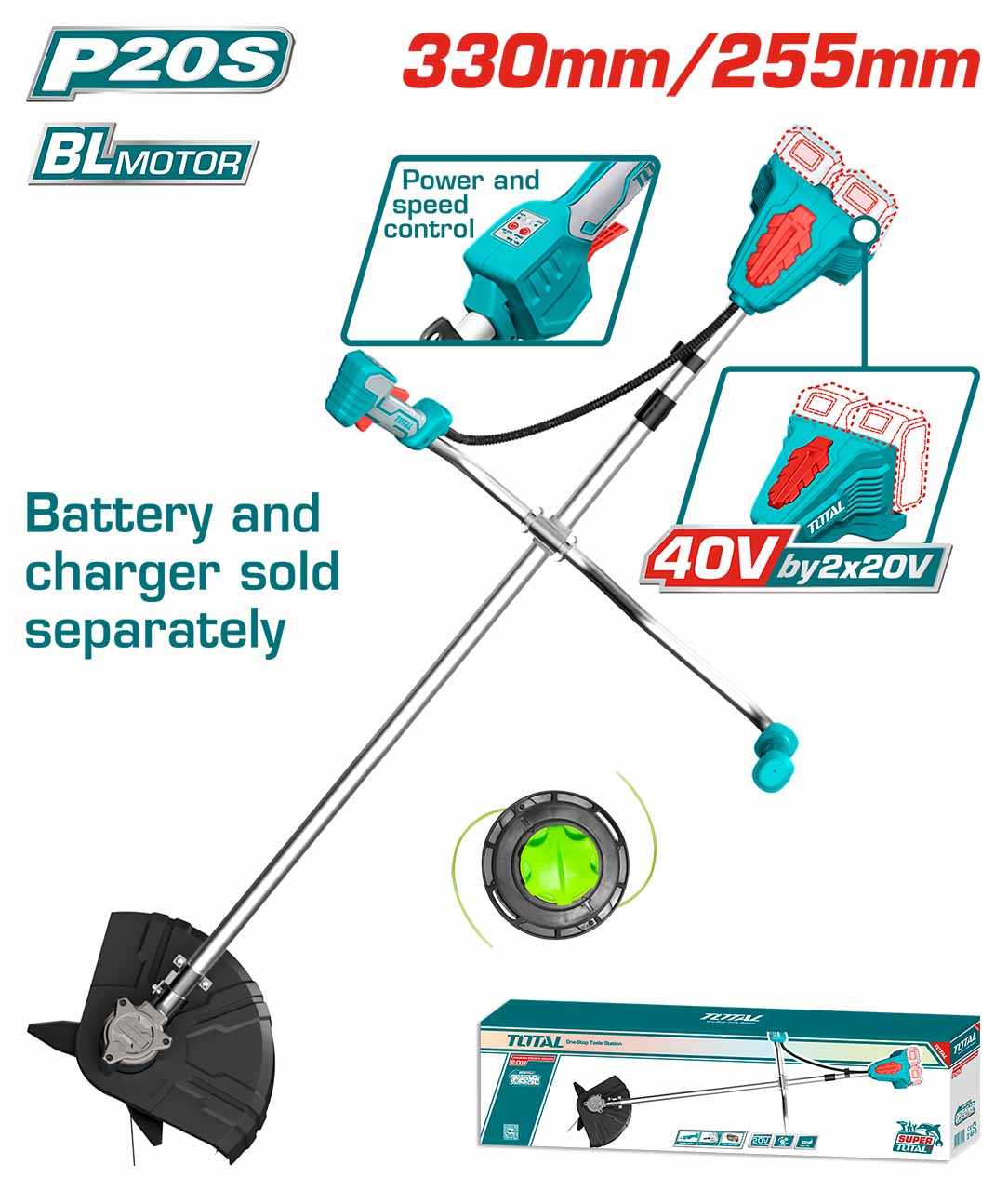 Li-ion String Trimmer & Bush Cutter TSTLI20018 Li-ion String Trimmer & Bush Cutter TSTLI20018 - Image 1